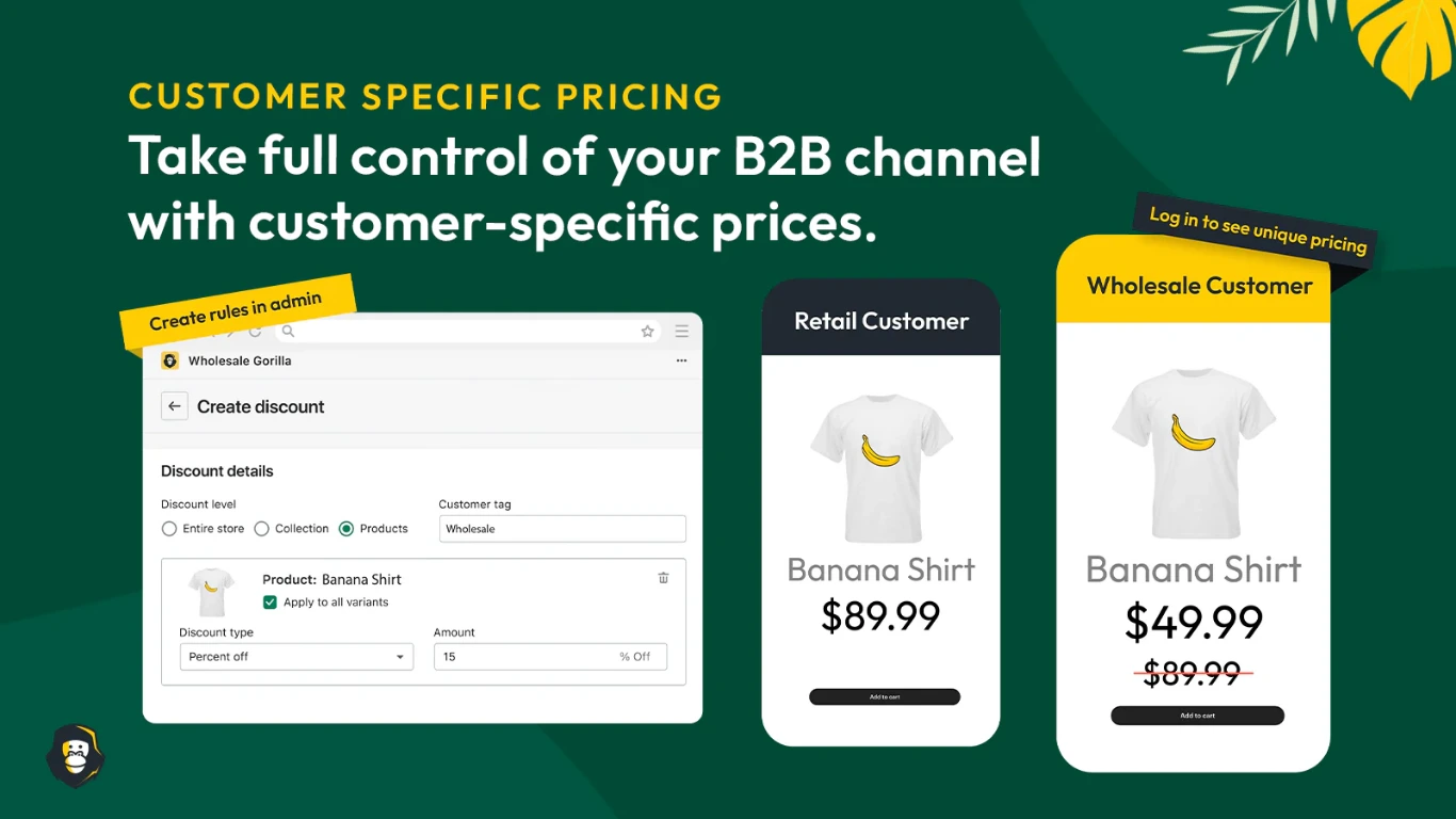 Wholesale Gorilla Shopify app listing