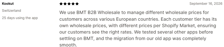 BMT User Review