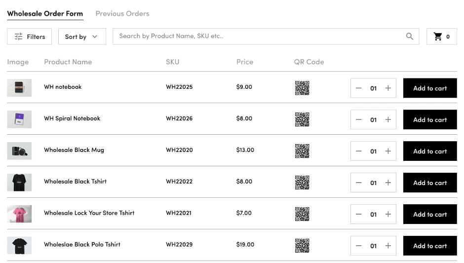 Wholesale Pricing Order Form