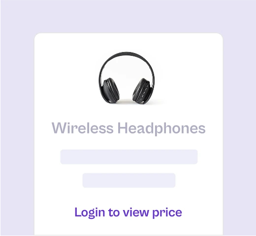Wholesale Lock Manager hiding a product price behind a login-to-view-price prompt