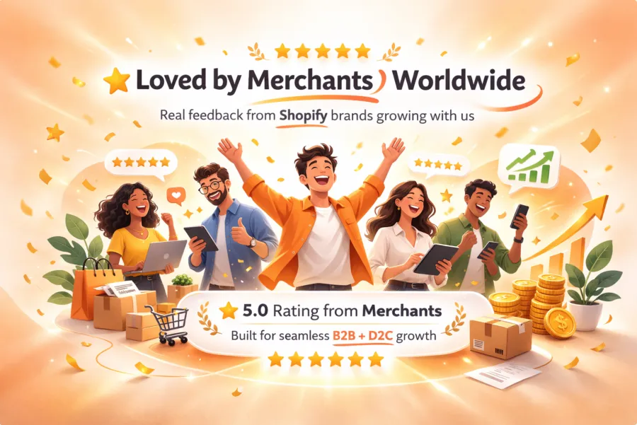 Loved by merchants worldwide — 5.0 rating from Shopify brands